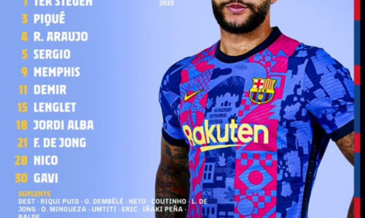 PAMIĘTNA KADRA BARCY na mecz LM z Benficą za Xaviego :D